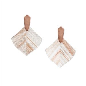 Kendra Scott Astoria Earrings Gold Dusted Glass